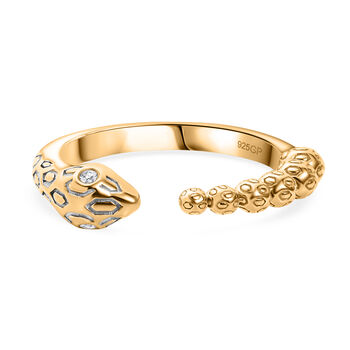 GP Trionfo Kollektion- Schlangen Diamantakzenten und Kanchanaburi blauer Saphir zweifarbiger Ring