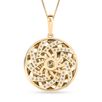 D'Joy Moissanit Anh&auml;nger mit 45cm Kette, 925 Silber vergoldet - 1,60 ct.