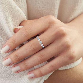 LUXURIANT DIAMOND - Lab Grown Diamant SI-GH Ring 925 Silber Rhodiniert und 750 Gelbgold Vermeil (Gr&ouml;&szlig;e 18.00) ca. 0.50 ct
