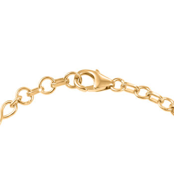 GP - Murano aus Italien, Kanchanaburi Blauer Saphir Armband ca. 19 cm 925 Silber 750 Gelbgold Vermeil