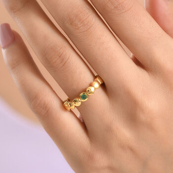 EVER TRUE AA Kagem Sambischer Smaragd Ring Reine Bronze (Gr&ouml;&szlig;e 17.00) ca. 0.11 ct