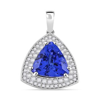 RHAPSODY AAAA Tansanit und VS Diamant Anh&auml;nger in 950 Platin - 3,16 ct.