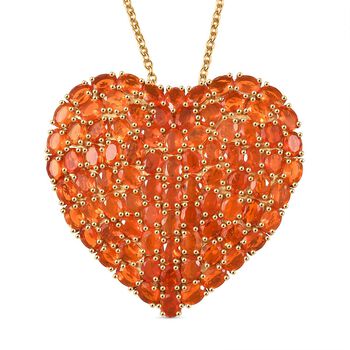 D'Joy Blaze Feueropal Anh&auml;nger mit 45cm Kette - 9,54 ct.