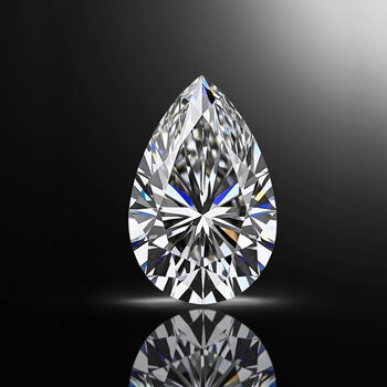 LUXURIANT VS Labor Diamant ungefasster Edelstein, Tropfen- und Facettenschliff - 5 ct.