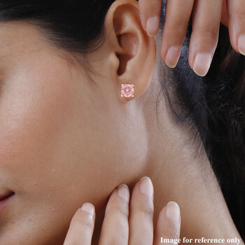 LUXURIANT 1 ct. SGL zertifizierte VS rosa Labor Diamant Ohrringe in 585 Ros&eacute;gold