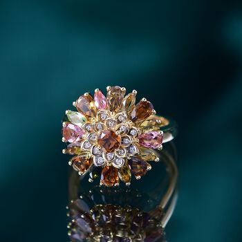 Multi-Turmalin und Zirkon Ring - 2,60  ct.