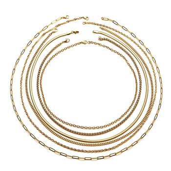 EVER TRUE zeitloses 15-teiliges Schmuckset in Goldton