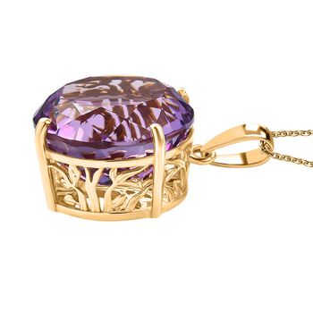 Rose De France Amethyst Anh&auml;nger mit 50cm Kette - 15,50 ct.