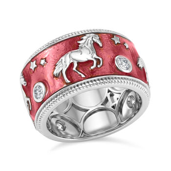 LUXURIANT SI-GH Labor Diamant emaillierter Ring - 0,25