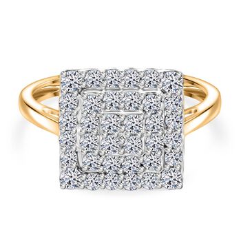 LUXURIANT SGL zertifizierter VS-EF Labor Diamant Ring in 375 Gold - 1 ct.