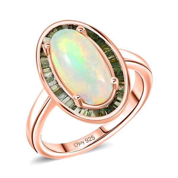 D'Joy AA &auml;thiopisches Welo Opal und gr&uuml;nes Diamant Schmuckset image number 3