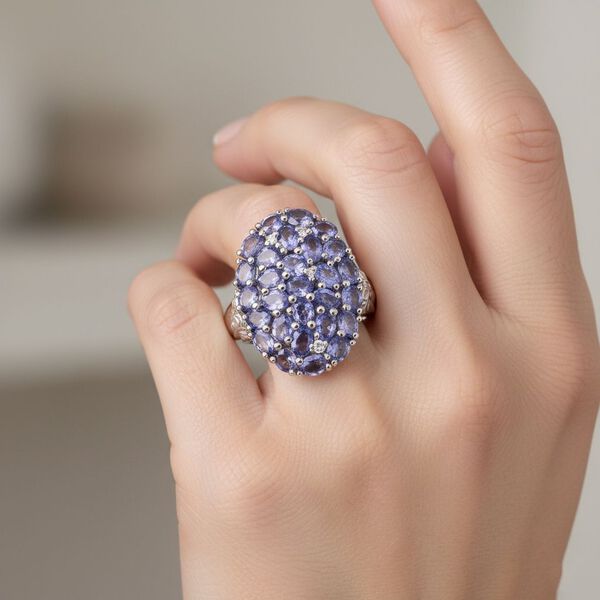 D'Joy Tansanit und Zirkon Ring und Anh&auml;nger mit 50cm Kette image number 10