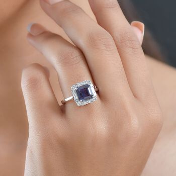 Luxuriant - AAA Lab Grown Alexandrit, Lab Grown Diamant Ring 417 Gold (Gr&ouml;&szlig;e 20.00) ca. 3.56 ct