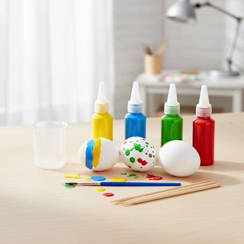 LIVMORE Acryl Pour Art DIY Set mit Deko Eiern und Farben