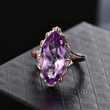 AA Rose De France Amethyst Ring - 7,64 ct.