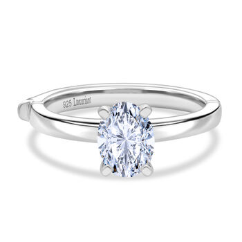 LUXURIANT DIAMOND - Lab Grown Diamant (Rund) VS-EF SGL zertifiziert Ring 925 Silber rhodiniert (Gr&ouml;&szlig;e 17.00) ca. 1.00 ct