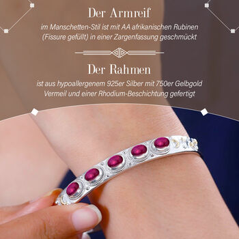 AA Afrikanischer Rubin-Armreif -19 cm  - 6,29 ct.