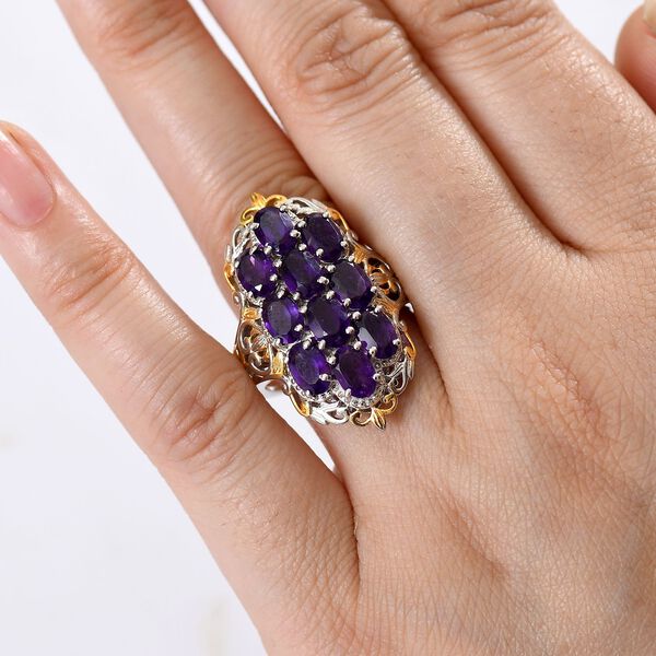 Afrikanischer Amethyst Ring Messing (Gr&ouml;&szlig;e 18.00) ca. 4,70 ct image number 3