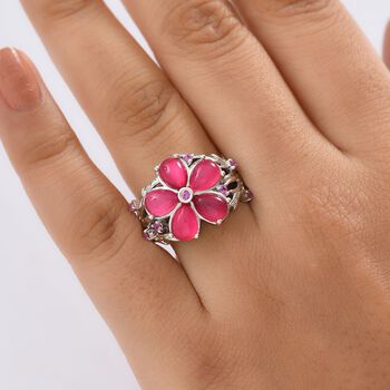 GP Italian Garden Kollektion - Maulbeer Mondstein, rosa Saphir, Kanchanaburi blauer Saphir Ring - 4,30 ct.