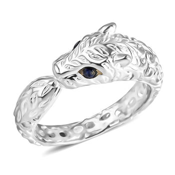 D'Joy Royal Bali- Ceylon Saphir Panther Ring in 925 Silber