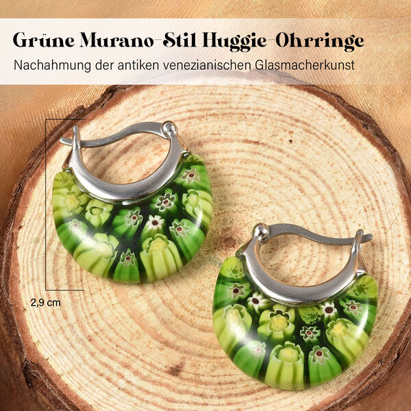 4er-Set Huggie-Ohrringe im Murano-Stil image number 19