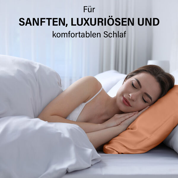 Serenity Night 100% Maulbeerseide Sommerseidendecke mit Seidenf&uuml;llung, Daunenkissen und Seidenkissenbezug, Ros&eacute;gold image number 3
