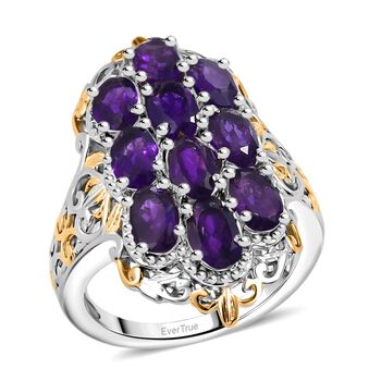 Afrikanischer Amethyst Ring Messing (Gr&ouml;&szlig;e 18.00) ca. 4,70 ct