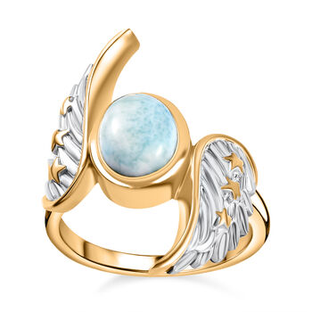 GP Kollektion - Celestial Dream - Larimar, Kanchanaburi Blauer Saphir Ring 925 Silber  (Gr&ouml;&szlig;e 19.00) ca. 2.39 ct