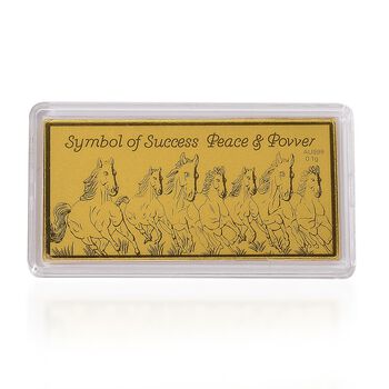 999er Goldfolie mit Pferde-Motiv, 100mg, 5,5x3cm