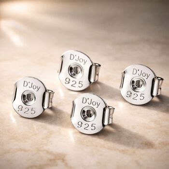 D'Joy 2er-Set - Steckverschl&uuml;sse, 925 Silber platiniert