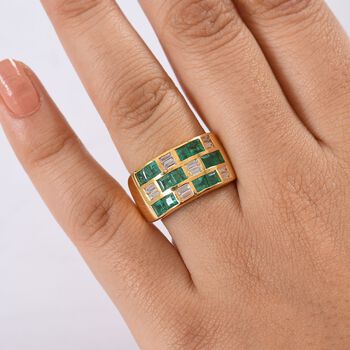 D'Joy Socoto Smaragd und Moissanit Ring - 2,71 ct.
