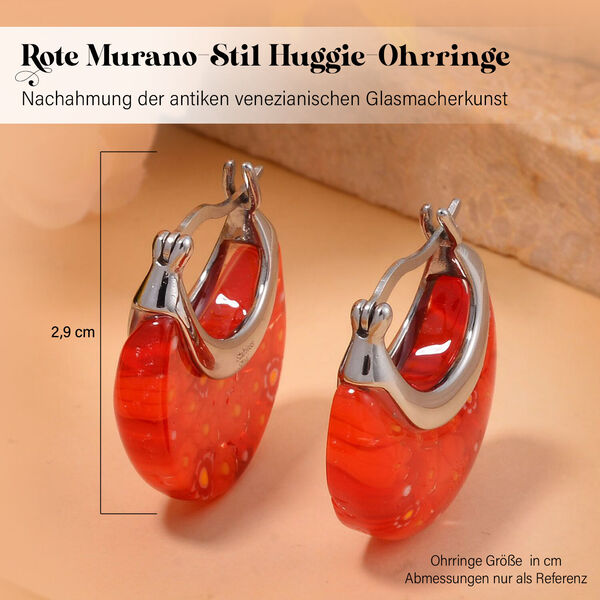4er-Set Huggie-Ohrringe im Murano-Stil image number 30