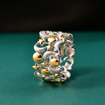GP Celestial Kollektion - Kanchanaburi blauer Saphir zweifarbiger Ring