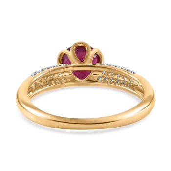 AA afrikanischer Rubin und Zirkon-Ring - 2,69 ct.