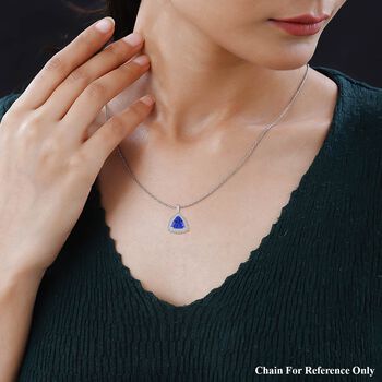 RHAPSODY AAAA Tansanit und VS Diamant Anh&auml;nger in 950 Platin - 3,16 ct.