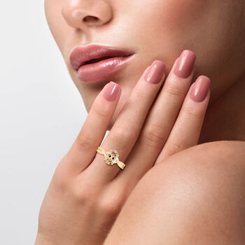 ILIANA AAA Turkizit und Diamant-Ring in 750 Gelbgold - 1,85 ct.