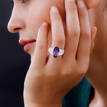 Rose De France Amethyst Ringe 925 Silber (Gr&ouml;&szlig;e 16.00) ca. 7,07 ct