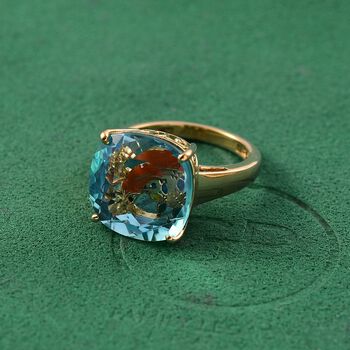 GP Trionfo Kollektion- Himmelblauer Topas und Kanchanaburi blauer Saphir Ring - 13,56 ct.