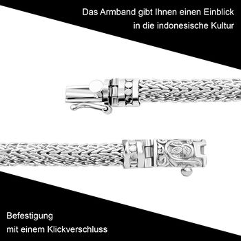 Royal Bali Kollektion- Borobudur Wickelring Trio und Tulang Naga Armband in 925 Silber