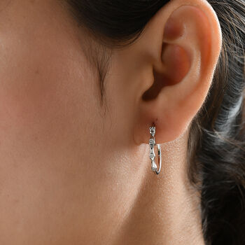 Diamant Creolen in Silber