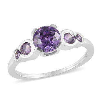 LUSTRO STELLA Amethyst Zirkonia Ring 925 Silber