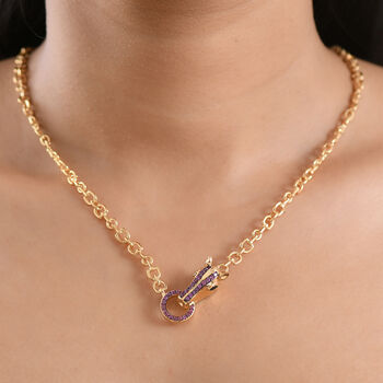 GP Trionfo Kollektion- Rhodolith Granat, schwarze Spinell und blaue Saphir 50cm Halskette - 1 ct.