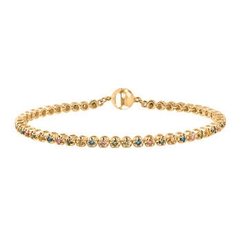 LUXURIANT SGL zertifiziertes SI-GH Labor rosa und blaues Diamant 19cm Armband - 2 ct.