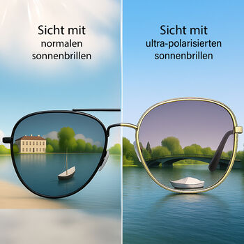 SOLE UND LUCE Swiss Eyewear Sonnenbrille, Ultra Polarisierte Gl&auml;ser und UV400 Schutz, Grau