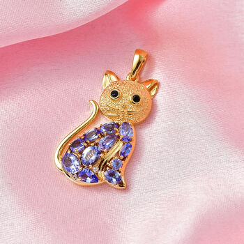 D'Joy Tansanit, schwarzer Spinell und Zirkon Anh&auml;nger - 2,25 ct.