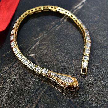 LUXURIANT SI-GH wei&szlig;es Labor Diamant und blaues Labor Diamant 19cm Armband - 1,97 ct.