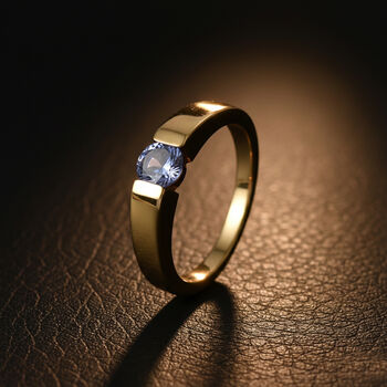 D'Joy Tansanit Ring, 925 Silber 750 vergoldet - 0,50 ct.
