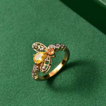 GP Trionfo Kollektion - Kanarischer Opal, Feueropal Ring 925 Silber 750 Gelbgold Vermeil (Gr&ouml;&szlig;e 18.00) ca. 0.68 ct
