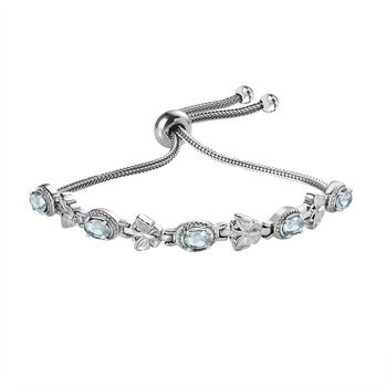 Himmelblaues Topas 26,75cm Armband - 2,55 ct.
