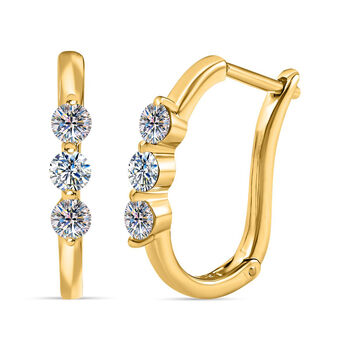 Trilogie Moissanit Ohrringe - 0,60 ct.